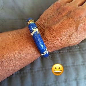 Blue Palm Tree Bangle